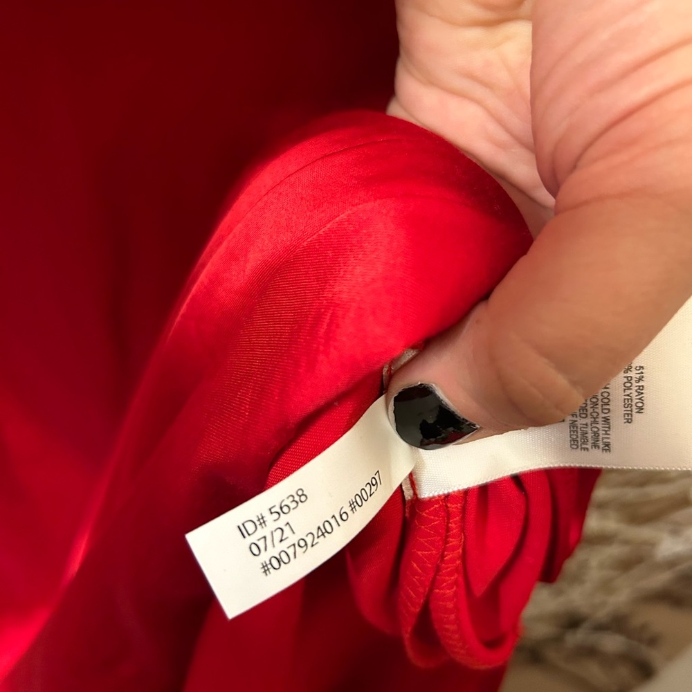 NWT Express XL Vibrant Red Midi Slip Dress - Picture 7 of 7